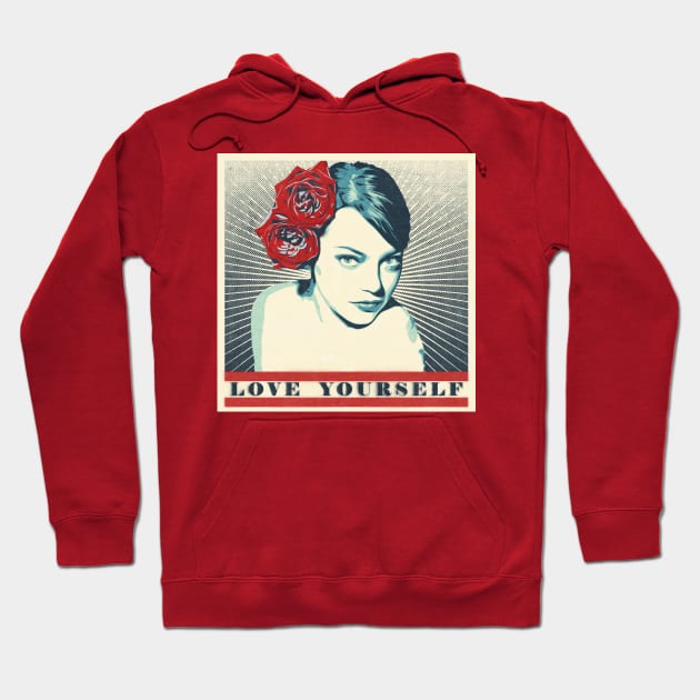 Emma Stone Obey Love Yourself Hoodie by ptc96